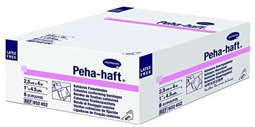 8290040 PT# 932452 Bandage Compression Peha-Haft Gauze White 1x4-1/2yd 8/Bx Made by Hartmann USA