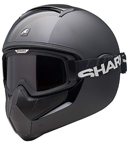 Shark Vancore Blank Mat Streetfighterhelm, Farbe schwarzmatt, Größe S(55/56)