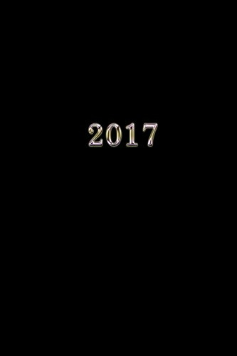 2017: Kalender/Dato bog: 1 uge på 2 sider, Format 6 x 9 (15,2 cm x 22,9 cm), Dække sort