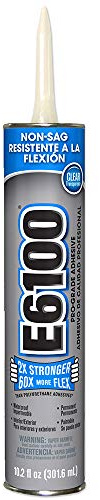 E6100 252011 Medium Viscosity Industrial Adhesive Cartridge, 10.2 fl oz Clear
