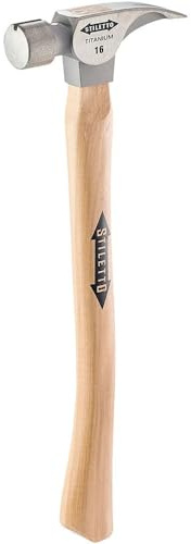Stiletto TI16SC 16 oz Ti Smooth Face with Curved Hickory Handle, 18