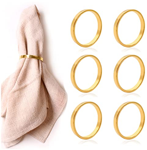 Keland Serviettenringe für Zuhause, Hochzeit, Urlaub, Party, 6 Stück