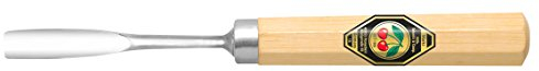 KIRSCHEN Werkzeuge 3227004 | Kerbschnitzbeitel mit Weißbuchenheft Stich 6, gekröpft & flacher Höhlung - 4mm