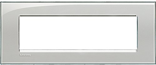 BTicino Livinglight Placca, 7 Moduli, Forma Rettangolare, Ghiaccio