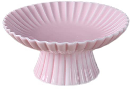 Frutero Cesta De Frutas Cerámica Pedido de pedestal redondo Cuenco Decorativo Fruta Plato Postre Pantalón Soporte de pantalla for la mesa Contador Mesa Vintage Decoración Fruit Bandeja Soporte De Frut