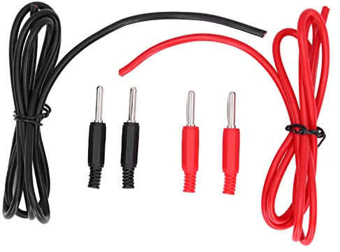 1Set Male To Male Test Lead, Multimeter Test Leads, Brass PVC Banana Plug Testing Leads for Car Batteries 4mm Multimeter Testing Automotive