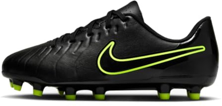 Nike Unisex Kid's Jr. Tiempo Legend 10 Club Multi-Ground Low-Top Soccer Cleats (Little Kid/Big Kid) Black/Volt 6 Medium