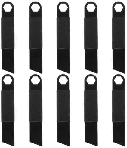 Toddmomy 10 Stück Feuerschaber, Feuerzeug, Feuerstein, Stahlschaber, Feuerstahl, Outdoor, Stangenschaber, Camping, Rutenschläger, Outdoor, Schaber, schwarz, Edelstahl