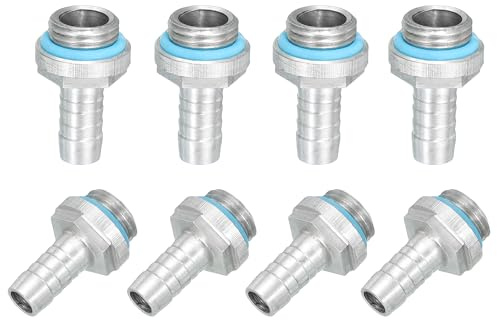 QUARKZMAN 8 st G1/4 Beslag, G1/4 Gänga Med OD-munstycke 8mm PC-slangkopplingar för tillbehör PC-vattenkylningssystem
