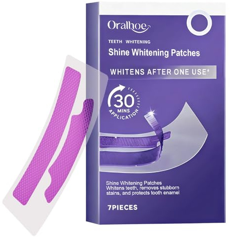 Bandes Blanchiment Dentaire, 7PCS bndes de blanchiment dentaire violettes, Bndes de blanchiment des dents, Favorise le Blanchiment naturel dents, Convient aux dents sensibles