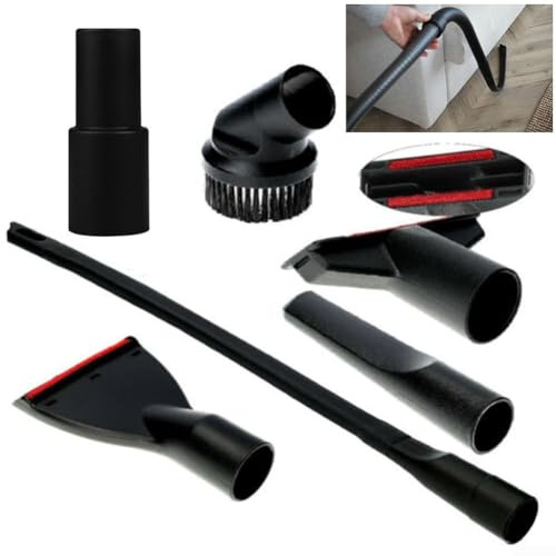 Kit d'accessoires d'aspirateur de 35 mm, 6 pièces avec suceur plat flexible, brosse douce pour clavier, buse d'ameublement pour canapé et voiture, rallonge