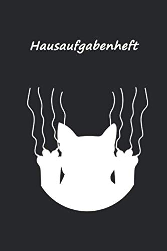 Hausaufgabenheft: für clevere mit weißer Katze (Schwarz), zum Eintragen von Hausaufgaben, Notizen für 52 Wochen. Schulplaner, Stundenplan, Schulnoten Übersicht, Terminplaner für Klassenarbeiten