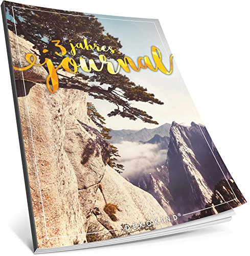 Dékokind® 3 Jahres Journal: Ca. A4-Format, 190+ Seiten, Vintage Softcover • Dicker Jahresplaner, Tagebuchkalender, Buchkalender, Tagesplaner • ArtNr. 40 Klippe • Ideal als Geschenk