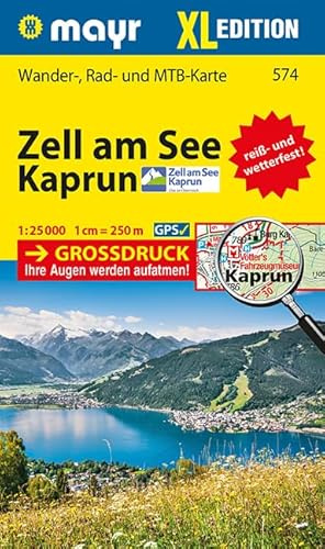 Zell am See, Kaprun XL: Wander-, Rad- und Mountainbikekarte. GPS-genau. 1:25000 (Mayr Wanderkarten)