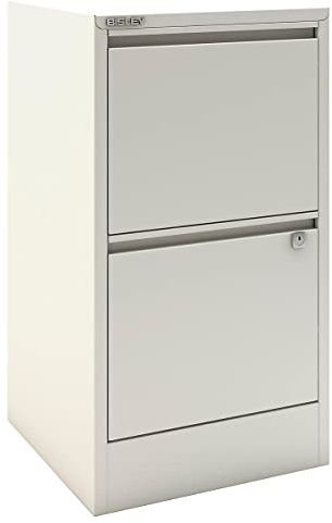 Bisley Home Filer, 2 HR-Schubladen, Metall, 696 Verkehrsweiß, 40 x 41.3 x 67.2 cm