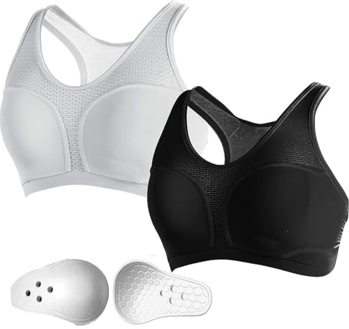 M.A.R International Ltd Ladies Sports Bra MMA Chest Support Karate Chest Guard Taekwondo Muay Thai Chest Protector Sparring Gear Boxing Equipment Kickboxing Training Supplies White Medium