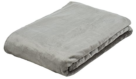 Gözze - Wohn- und Kuscheldecke, Memphis, Hohes Stoffgewicht 300 g/m², 180 x 220 cm - Silber