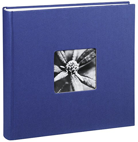 Hama Fotoalbum Jumbo 30x30 cm (Fotobuch mit 100 weißen Seiten, Album für 400 Fotos zum Selbstgestalten und Einkleben) blau