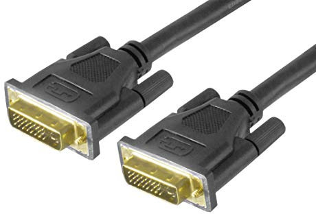 DINIC DVI-DD-2DI 2m DVI DVI Noir câble DVI - Câbles DVI (2 m, DVI, DVI, Mâle, Mâle, Noir)