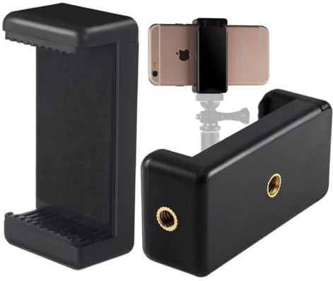 TronicXL Universale Handy Halterung Stativ Adapter Aufsatz kompatibel mit Smartphone Apple iPhone Samsung Sony LG Huawei Xiaomi Oppo Cubot ZTE Videokonferenz Video Chat Tripod