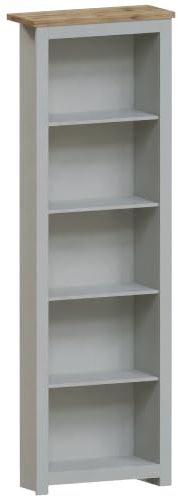 Vida Designs Arlington Bookcase Modern Display Shelves Storage MDF Furniture Grey (5 Tier)