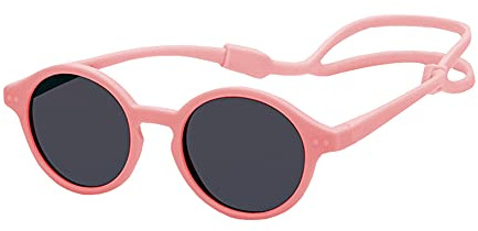 YAMEE Occhiali da sole polarizzati per bambini, con cinturino, regolabili, protezione UV400, occhiali da sole per neonati da 0 a 12 mesi, ragazzi e ragazze, Rosso, Small