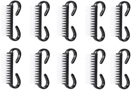 Manicure Cleaning Brushes Nail Brush Cleaner 10 Pcs Compact Nail Dust Brushes Portable Manicure Brushes for Manicure Store Fingernail Scrub Cleaning Brushes Nail Brush Set
