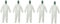 biyya® 5 Pack Protective Disposable Overall Paper Boiler Suit Coveralls Protection Suit Elasticated hood, Cuffs and Ankles