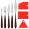 Zocipro 11 Stück Spachtel Set für Acrylmalerei, 5 Edelstahl Öl Malen Palettenmesser & 6 Abstreifermesser für Acryl Strukturpaste, Ölmalerei, Gouache, Aquarell, Künstlerbedarf Malutensilien