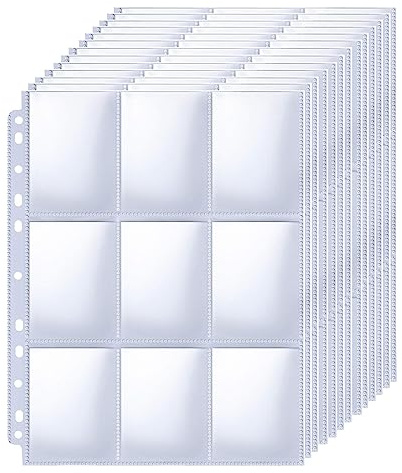 PALUDO 900 Pochettes pour Cartes à Collectionner, 50 Pages par 18-Poches, Transparent Pochettes Classeur Carte Album Vierges, pour Trading Card Sleeves, Transparents Jeu de Rangement Collection