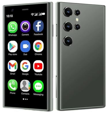 Cuifati S23 Pro -Smartphone, 3,0 Zoll, 3D-Glas, Ultradünn, WiFi, Dual-Kameras, 3G-Kartentaschentelefon, für8.1, Bestes Backup-Telefon (Schwarzgrün)