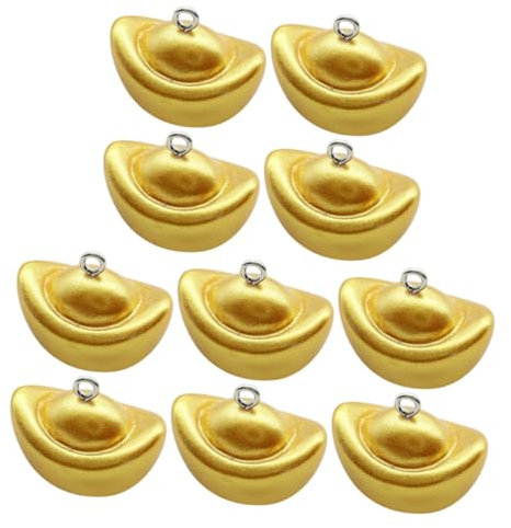 Operitacx 10stücke Vintage Metall Anhänger Schlüsselanhänger Ornament Barren Haarschmuck Hängende Barren Bastelarbeiten Geschenke Antike Dekoration Schlüsselanhänger Anhänger