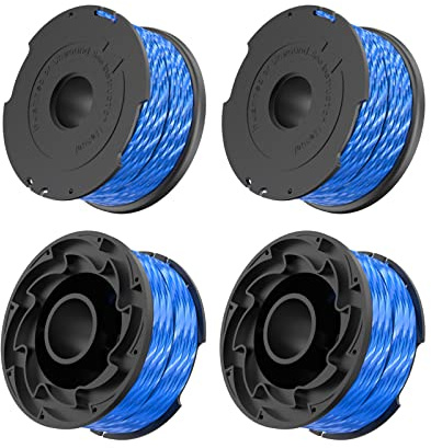 QENETY A6441 String Trimmer Replacement Spool, 0.065/1.6mm Spool lines Compatible with Black and Decker GL650, GL660, GL670, GL315, GL337, GL350, GL652, GL653, GL655, GL656 Strimmer (4PCS)