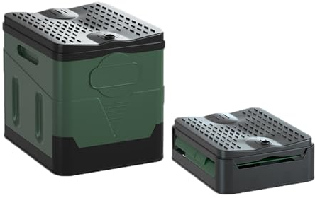 Klappbare Campingtoilette Trockentoilette Camping Trenntoilette Campingtoilette Eimer Inkl. Aufbewahrungsbeutel Und 12x Müllbeutel Notfall Toilette Stuhlgang Fürs Auto Stuhlgang Unterwegs , Green