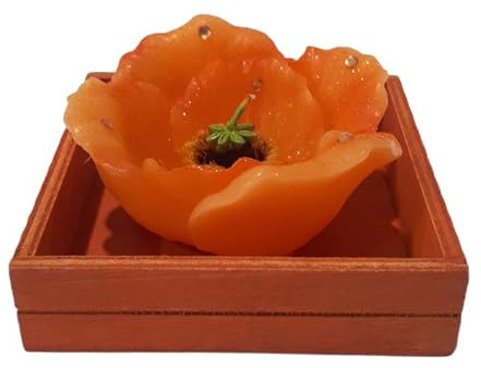 Candela magnolia arancio 9x5 cm