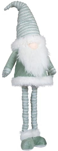 Christmas Paradise Weihnachtswichtel Teleskopbeine 48-62cm (77-90cm) Dekofigur grün-weiß