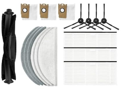 YSABVCP Convient for Accessoires de Robot de Balayage Intelligent Lydsto R1 Balayage et traînée Sac de Collecte de poussière intégré Rouleau de Balai Brosse Filtre Bord Brosse