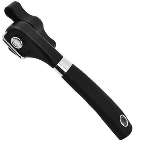 Abrelatas de acero inoxidable, abrelatas de seguridad de cocina de 22.5x6.5x4.5cm, abrelatas de seguridad manual para cocina