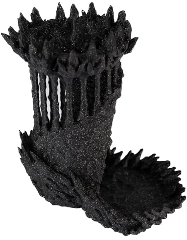 Würfelturm - Magierkristallturm 20x12x22 cm - Glitzer schwarz