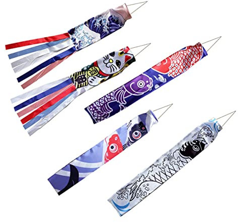 Yardwe Sushi Restaurant Decor Flagge Set 5 Stücke Japanischen Stil Windsack Flaggen Für Outdoor Dekorative
