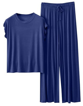 Completi Da Donna 2 Pezzi Leggera Elegante Coordinato Tute Da Ginnastica Larghi Taglie Forti Estivo T Shirt E Pantaloni Palestra Curvy Set Due Pezzi Maniche Corte Jogging Traspirante Tuta Da Casa
