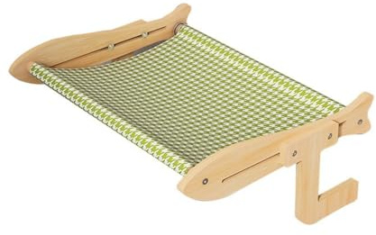 Posatoio traspirante, mobili per interni in legno resistente, letto rialzato per davanzale, amaca per finestra per gatti, comodino, balcone, terrazza, soggiorno confortevole per gatti, 45 x 35 x 18 cm