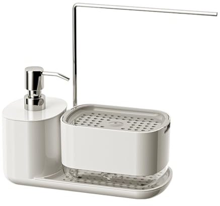 Organizzatore del bancone da cucina - Porta di deposito per doccia per bagno multiuso, piato di sapone e supporto per distributore di shampoo, cesto drenante forte da 9,92 pollici | Forniture per cot