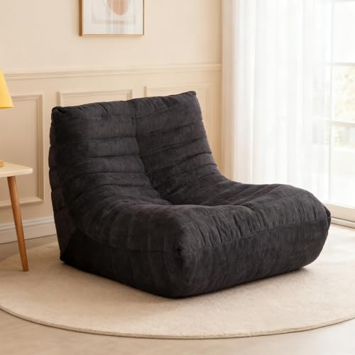 HealthRelife Sitzsack im Togo-Stil mit Memory-Schaum, Bean Bag Bodensofa | Komprimierter Schaumstoffsessel,Boneless Sofa,Bodenstuhl mit Rückenlehne