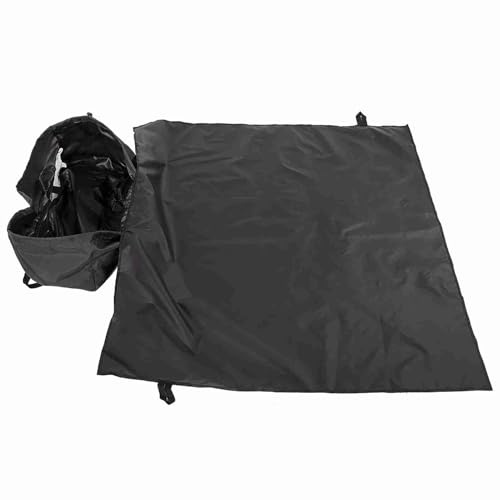POENVFPO Kletterseil-Set-Tasche, Robuster, Faltbarer Schultergurt für Outdoor-Camping-Wandern, mit Faltbarer Plane Zum Schutz des Seils vor Schmutz (Black)