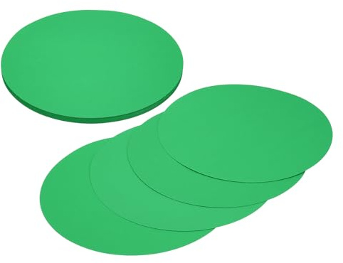 sourcing map 24 cartoncini rotondi, 20 cm, in cartone spesso, per artigianato, pittura, progetti fai da te, decorazione per bacheche, verde scuro