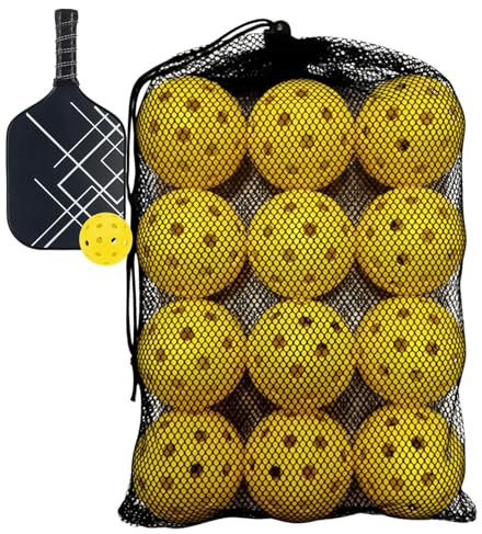 Fogukier Bolas De Golf De Entrenamiento | 12 Piezas Equipo De Golpeo - Pelotas De Golf Huecas Entrenamiento con Bolsa De Malla con Cordón,para Hombres Mujeres Exteriores Patio Hogar Escuela Parque