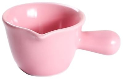 Såsskål Flerfärgad keramisk handtag såsskål mini kaffemjölkkanna såsbåt med dropppip Såskanna(Pink)