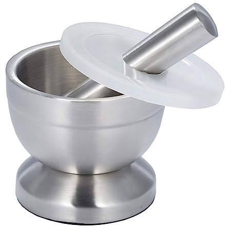 Kitchen Metal Mortar Salt Pestle Pedestal Bowl Stainless Steel Garlic Press Pots Pepper Grinder Pot Pill Crusher Pouches Small Silent Bags Electric Grinder Cleaner Automatic Fine