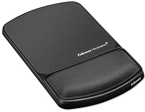Fellowes 9175101 Gel-Handgelenkauflage und Mauspad mit Microban-Produktschutz, Graphit, 25,7 x 17,3 x 2,3 cm